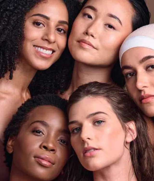 Five women of different origins, side by side